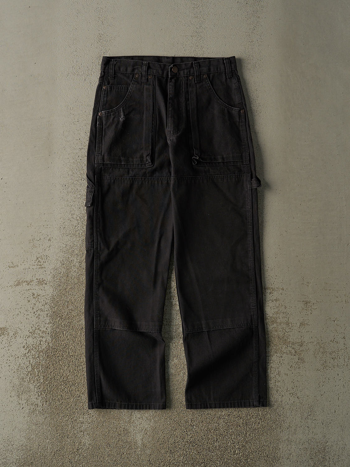 Vintage Y2K Faded Black Dickies Double Knee L Pocket Carpenter Pants (30x29.5)