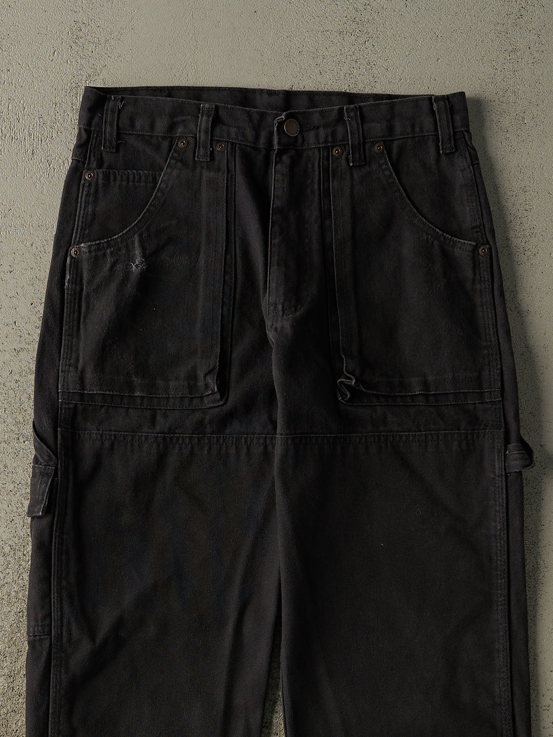Vintage Y2K Faded Black Dickies Double Knee L Pocket Carpenter Pants (30x29.5)