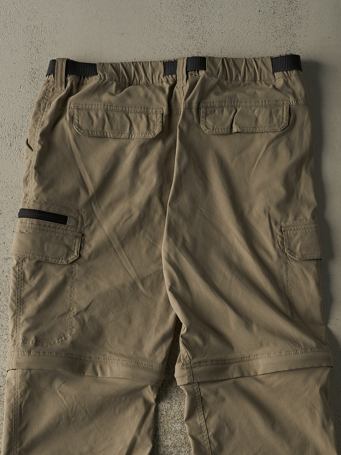 Vintage Y2K Beige BC Clothing Zip Off Cargo Hiking Pants (35x31)