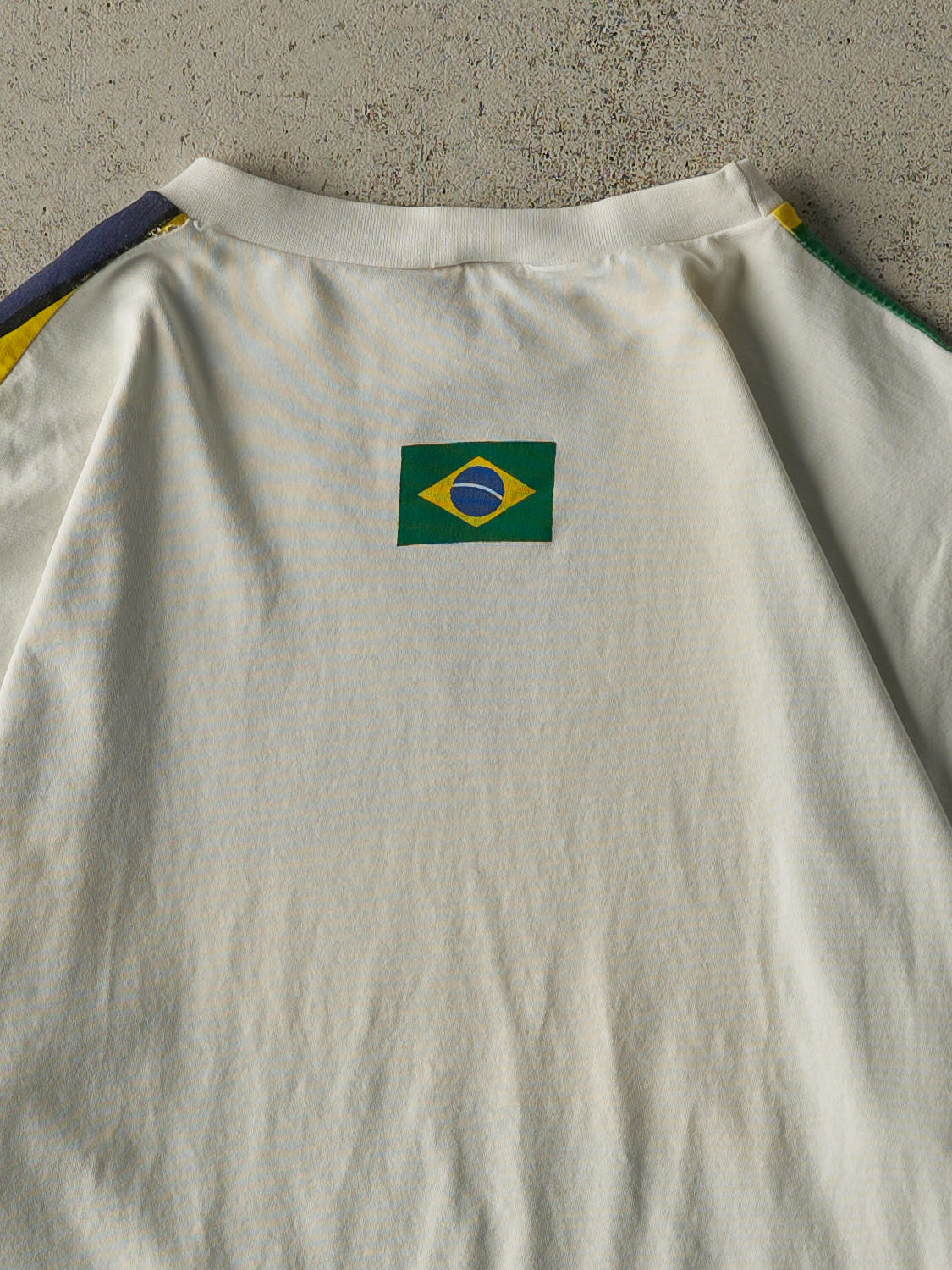 Vintage Y2K White & Green Brazil Tee (L)