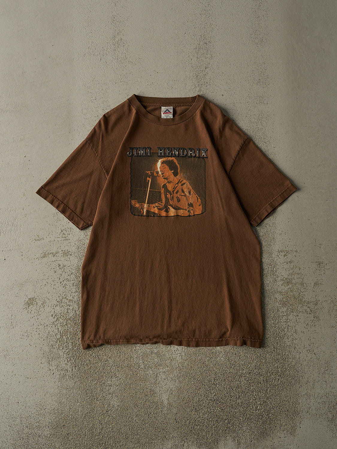 Vintage Y2K Sun Faded Brown Jimi Hendrix Tee (L/XL)