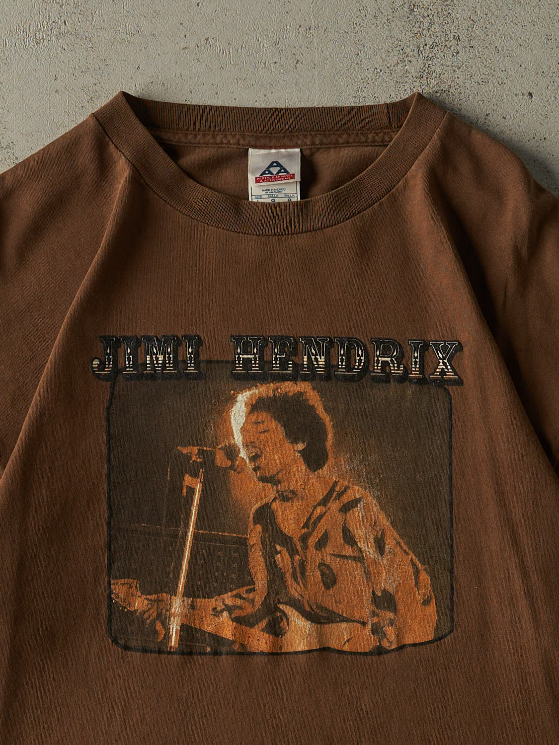 Vintage Y2K Sun Faded Brown Jimi Hendrix Tee (L/XL)
