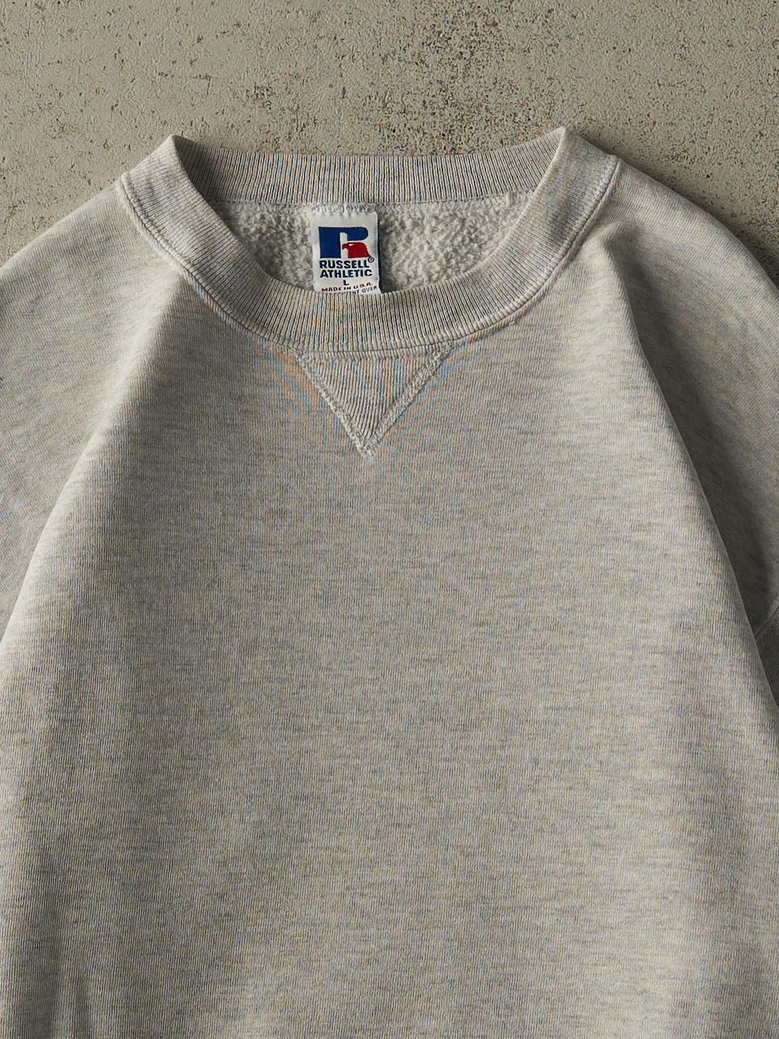 Vintage 90s Heather Grey Russell Athletic Blank Crewneck (M/L)