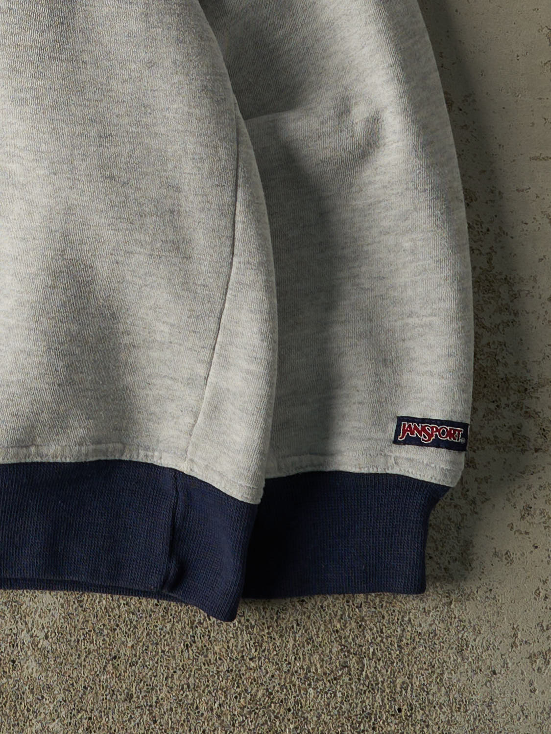Vintage 90s Heather Grey Notre Dame Embroidered Boxy Crewneck (L)