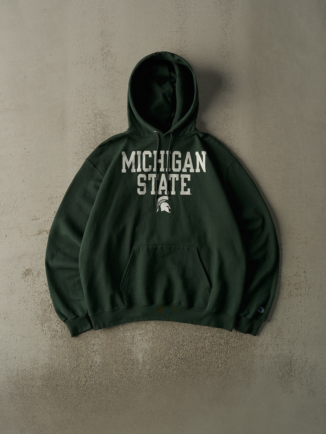 Vintage 90s Green Michigan State University Spartans Hoodie (L/XL)