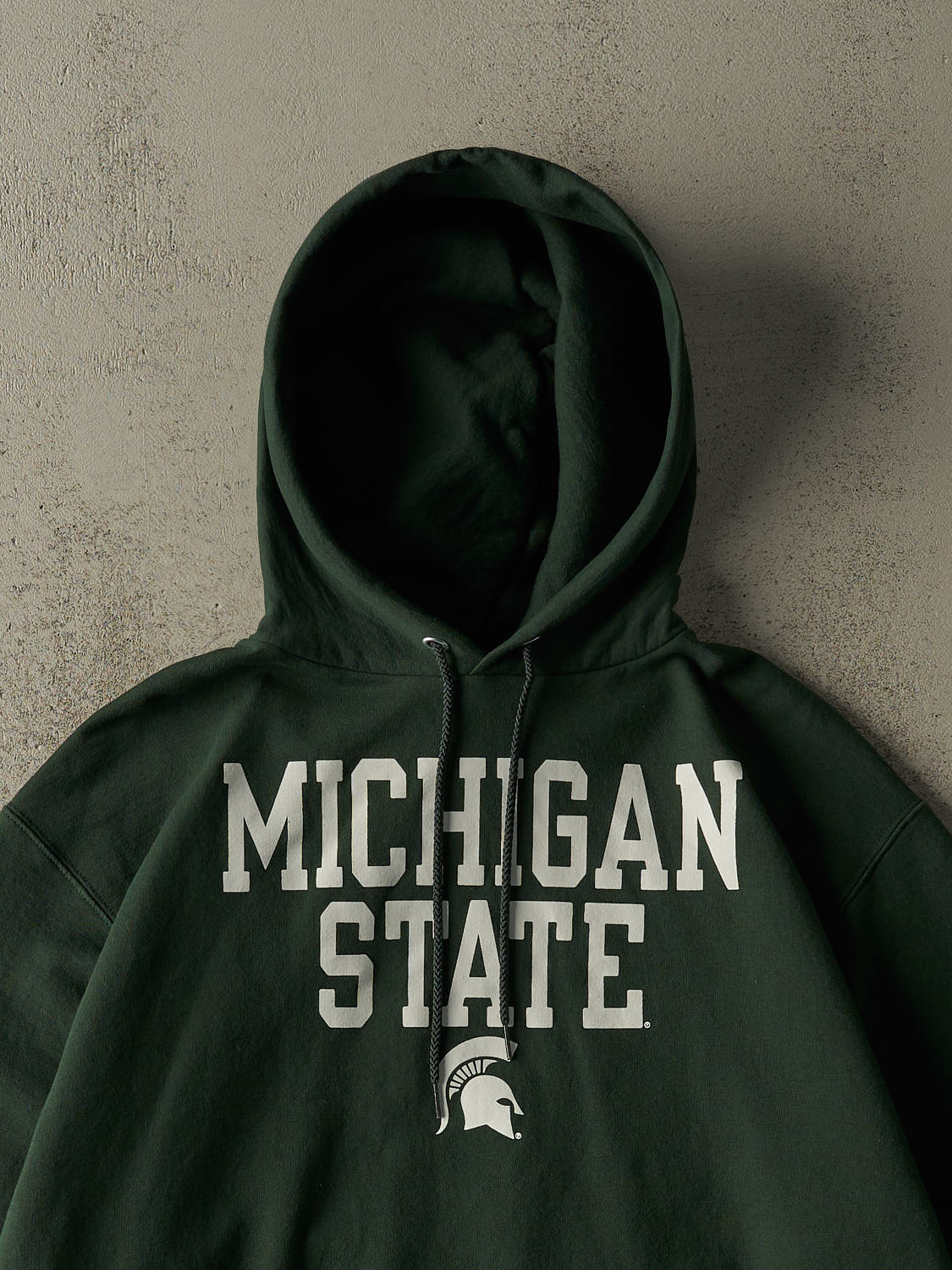Vintage 90s Green Michigan State University Spartans Hoodie (L/XL)