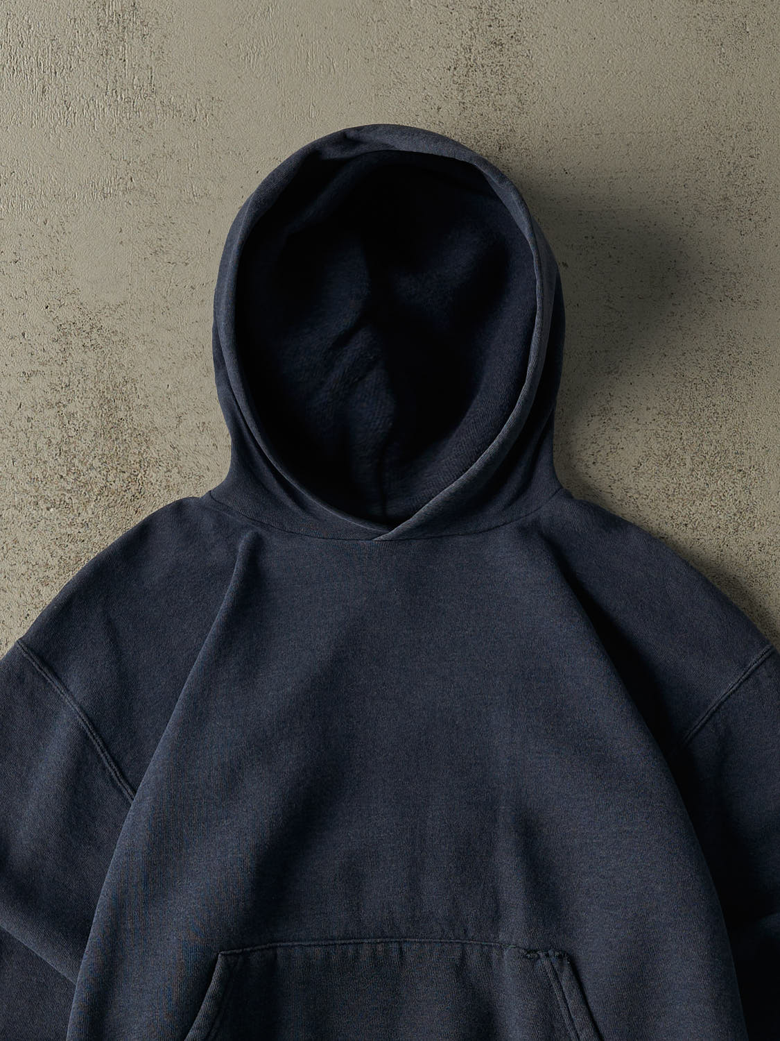 Vintage 90s Washed Navy Russell Athletic Blank Hoodie (S/M)