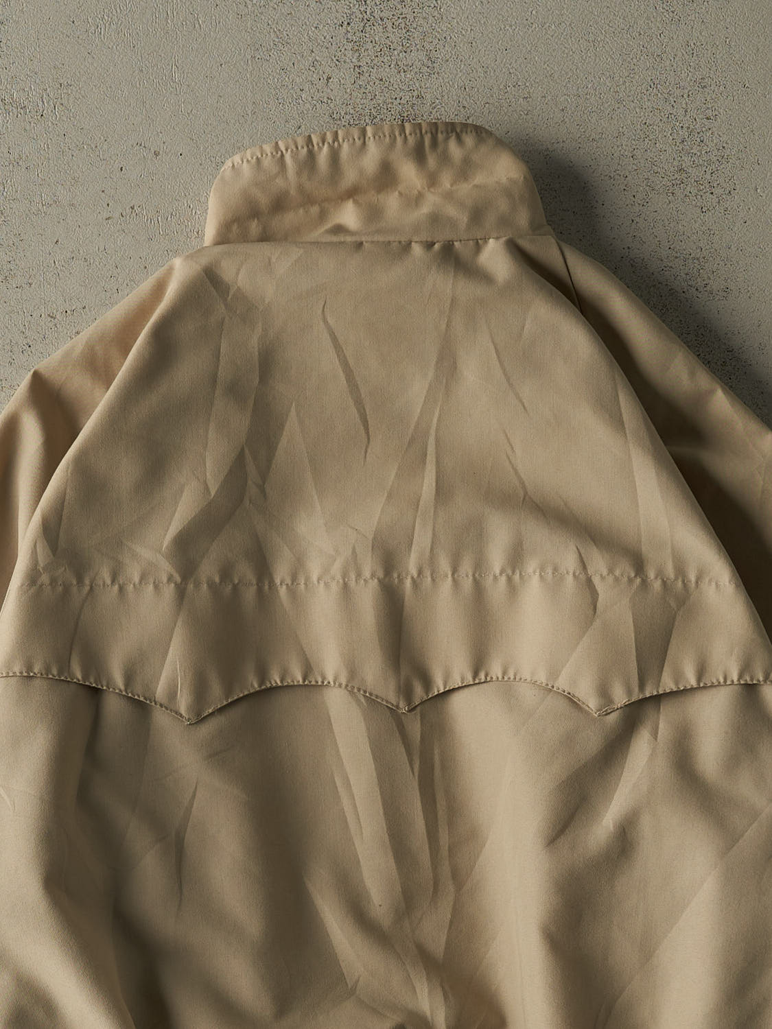 Vintage 80s Beige Plaid Lined Harrington Jacket (L)