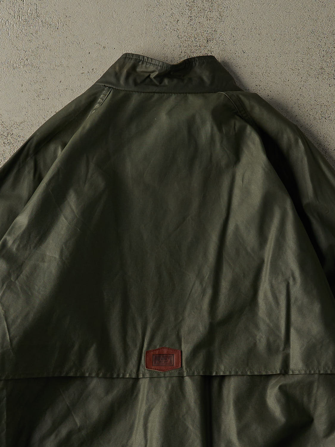 Vintage 80s Green Plaid Lined Woolrich Harrington Rain Jacket (XL/XXL)