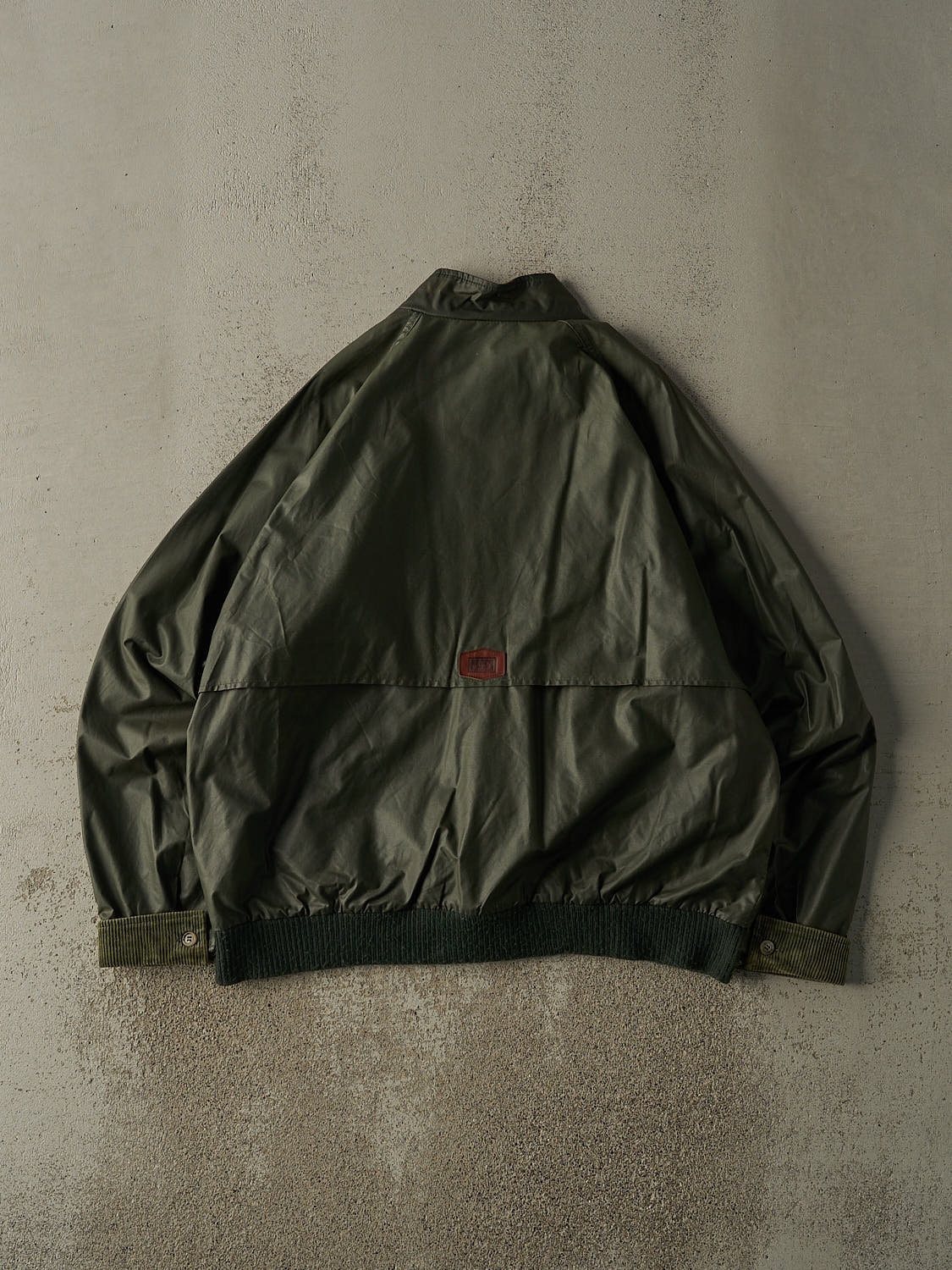 Vintage 80s Green Plaid Lined Woolrich Harrington Rain Jacket (XL/XXL)