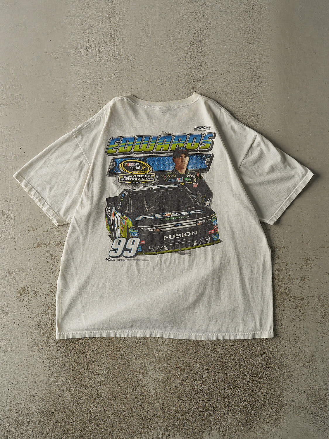 Vintage 10' White Carl Edwards Nascar Racing Tee (XL/XXL)