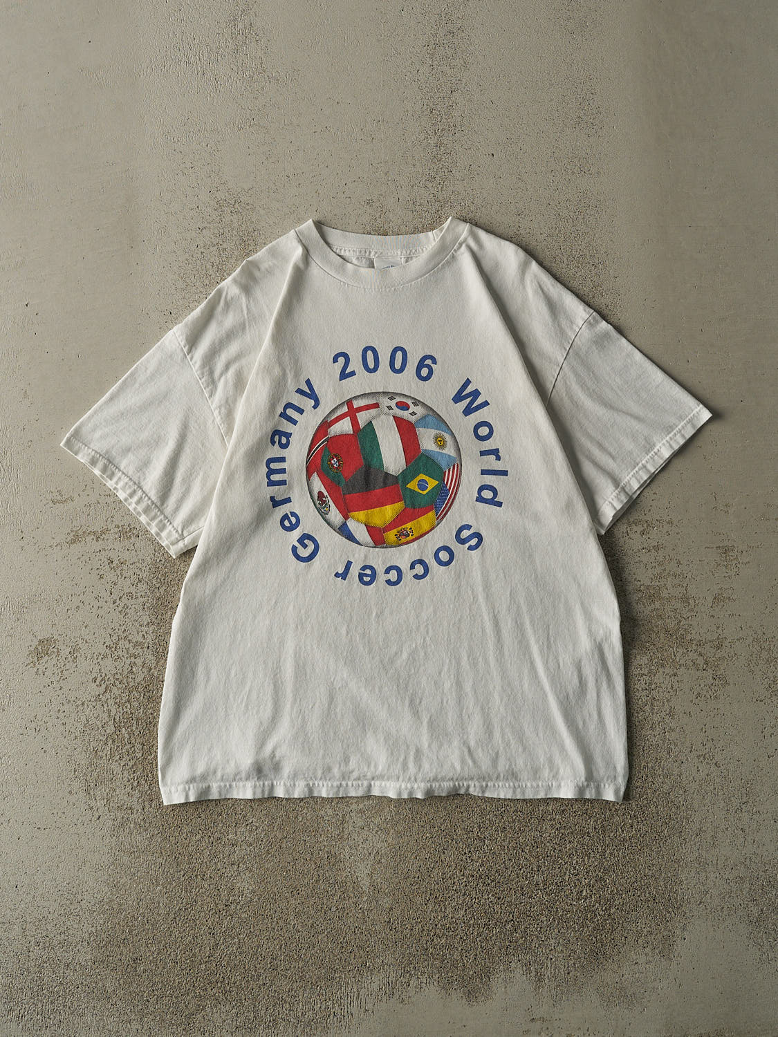 Vintage 06' White Germany World Soccer Tee (L/XL)