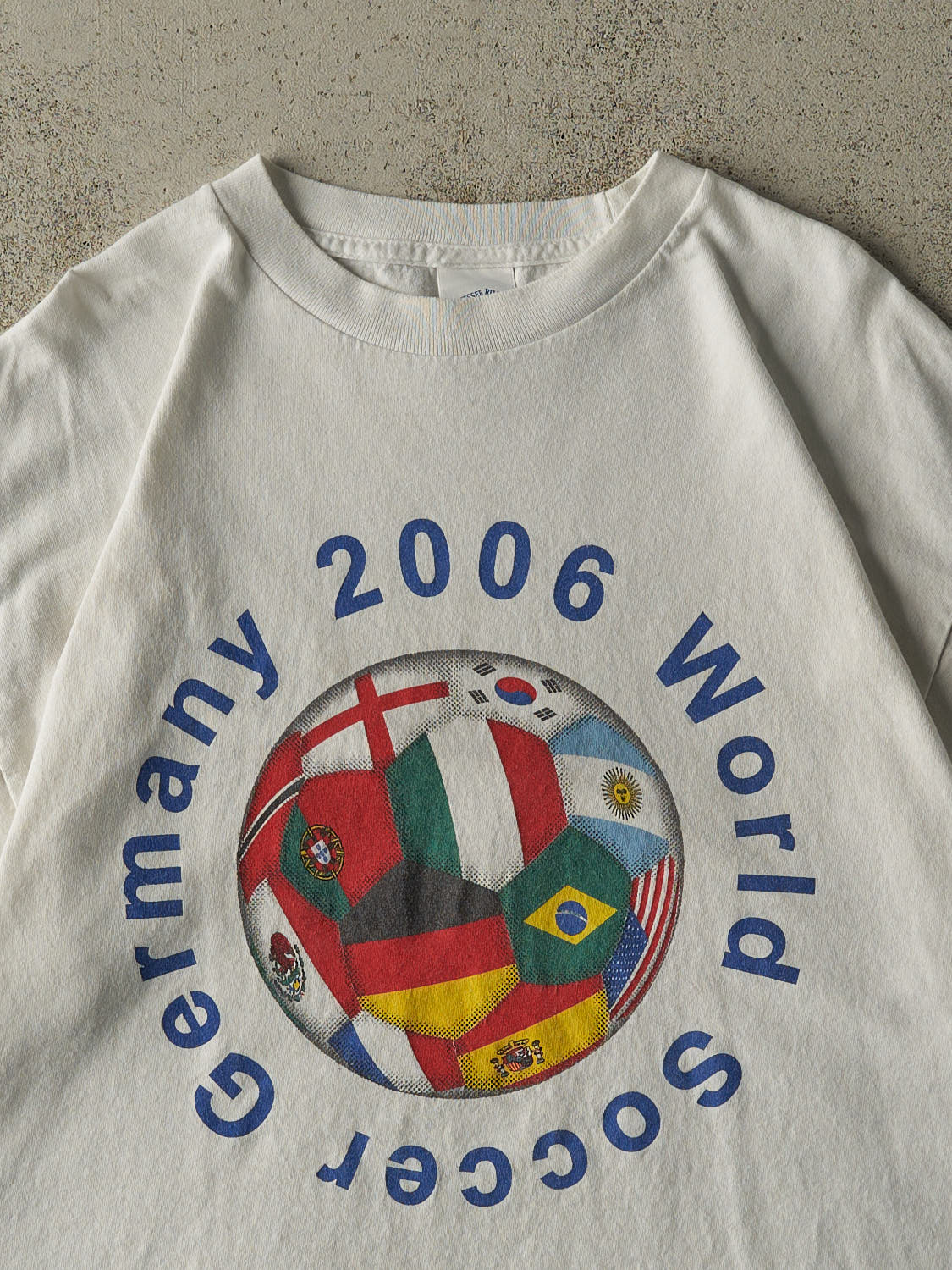 Vintage 06' White Germany World Soccer Tee (L/XL)