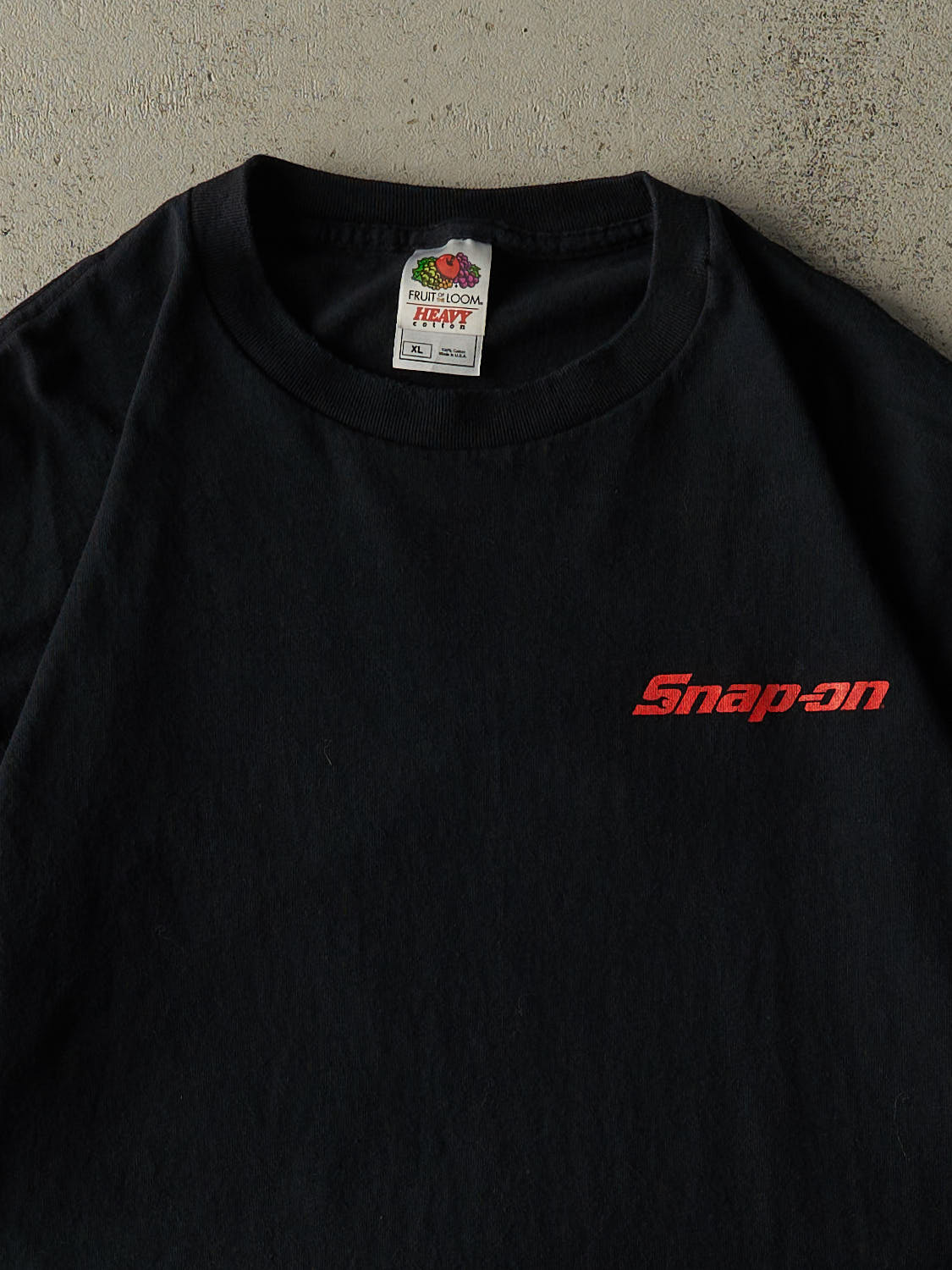 Vintage Y2K Black Snap-On Tee (XL)
