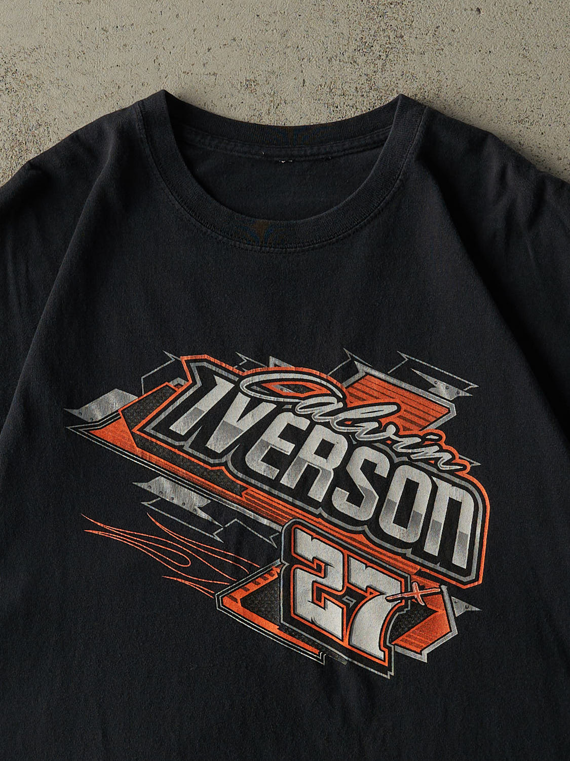 Vintage Y2K Black Calvin Iverson Racing Tee (L/XL)