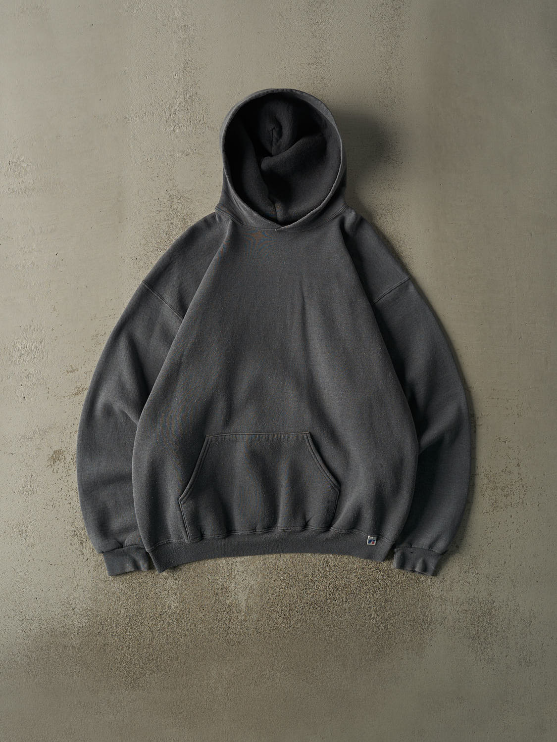 Vintage Y2K Charcoal Grey Russell Athletic Hoodie (XL/XXL)