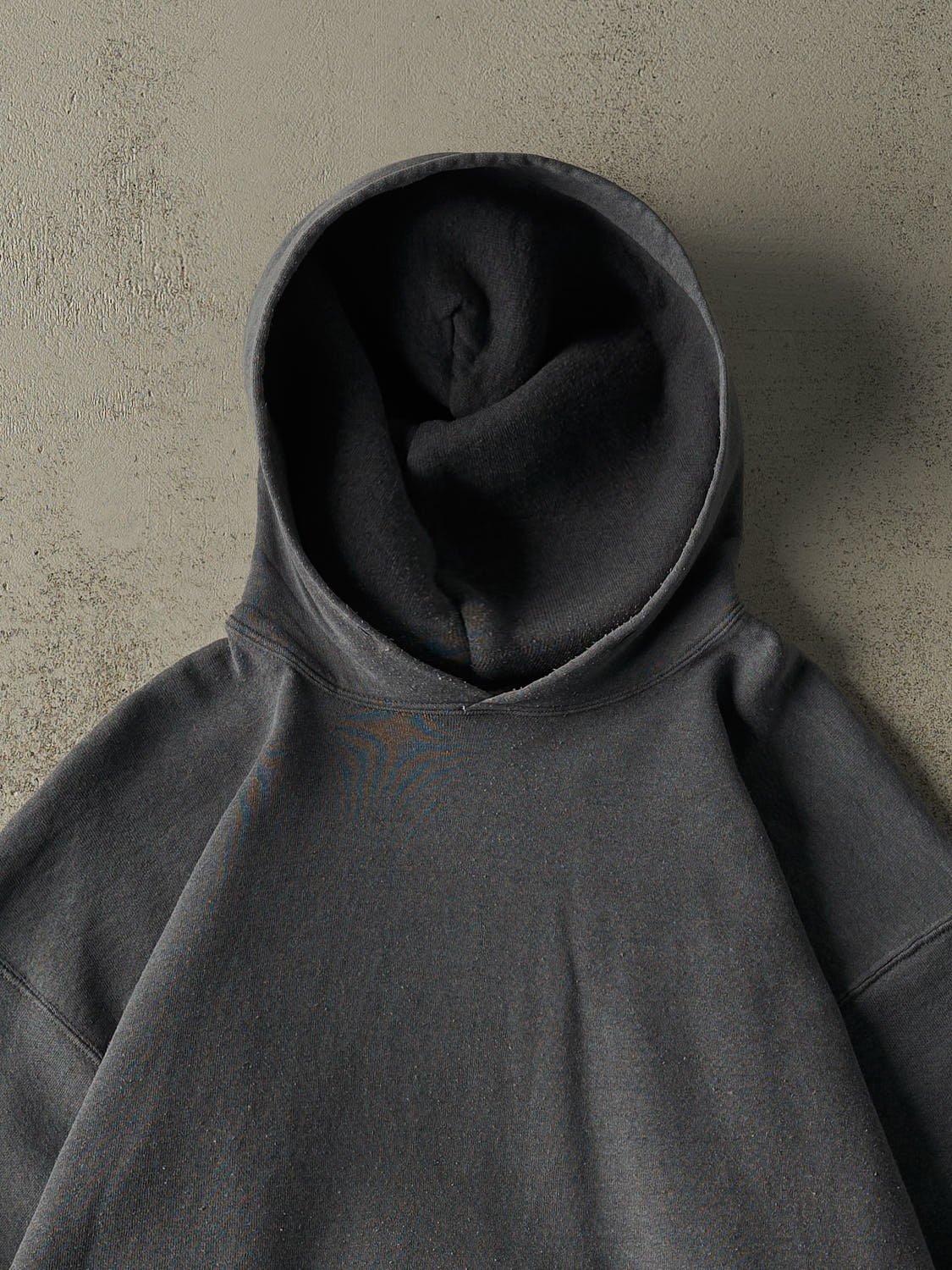 Vintage Y2K Charcoal Grey Russell Athletic Hoodie (XL/XXL)