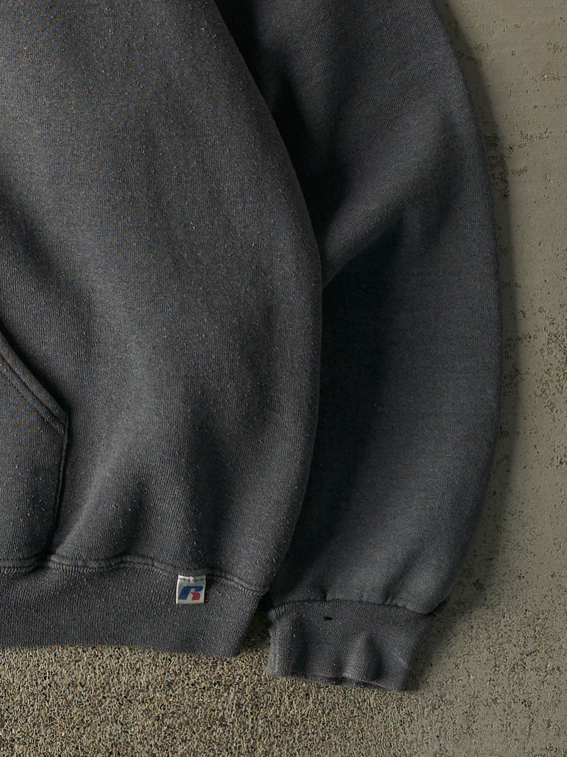 Vintage Y2K Charcoal Grey Russell Athletic Hoodie (XL/XXL)