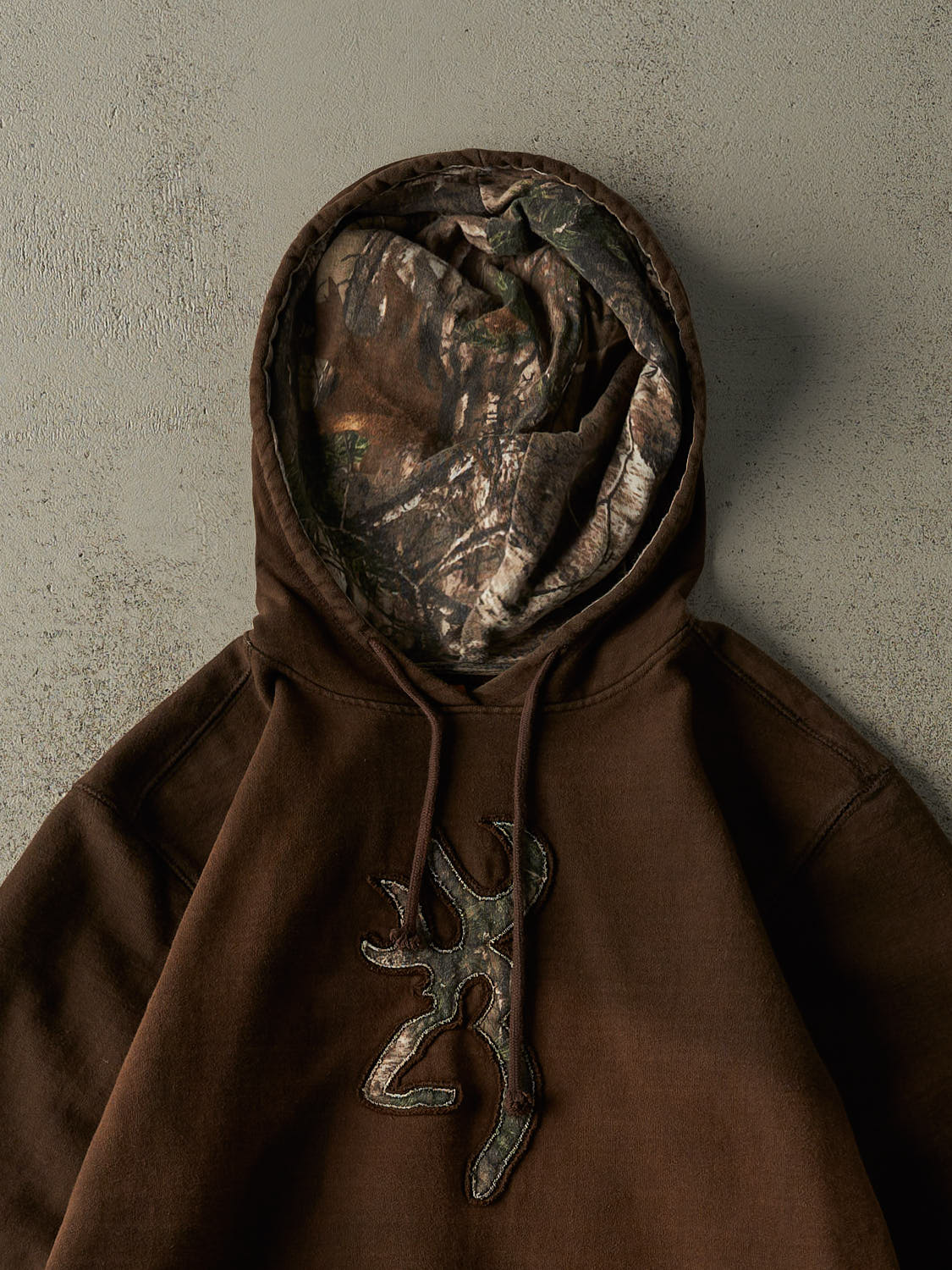 Vintage Y2K Sun Faded Brown Browning Embroidered Hoodie (M/L)