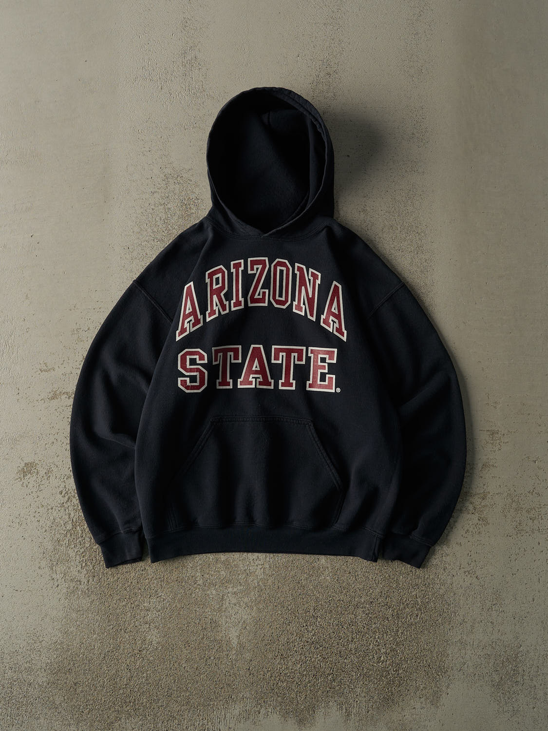 Vintage Y2K Faded Black Arizona State University Hoodie (S/M)