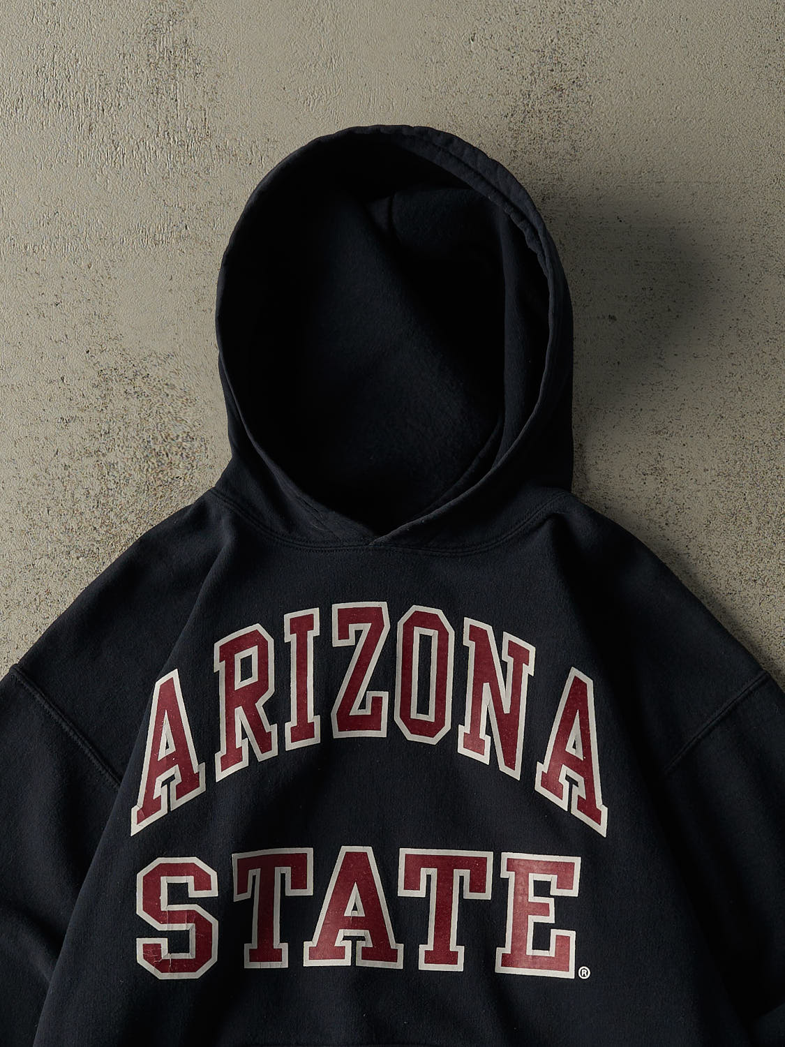 Vintage Y2K Faded Black Arizona State University Hoodie (S/M)