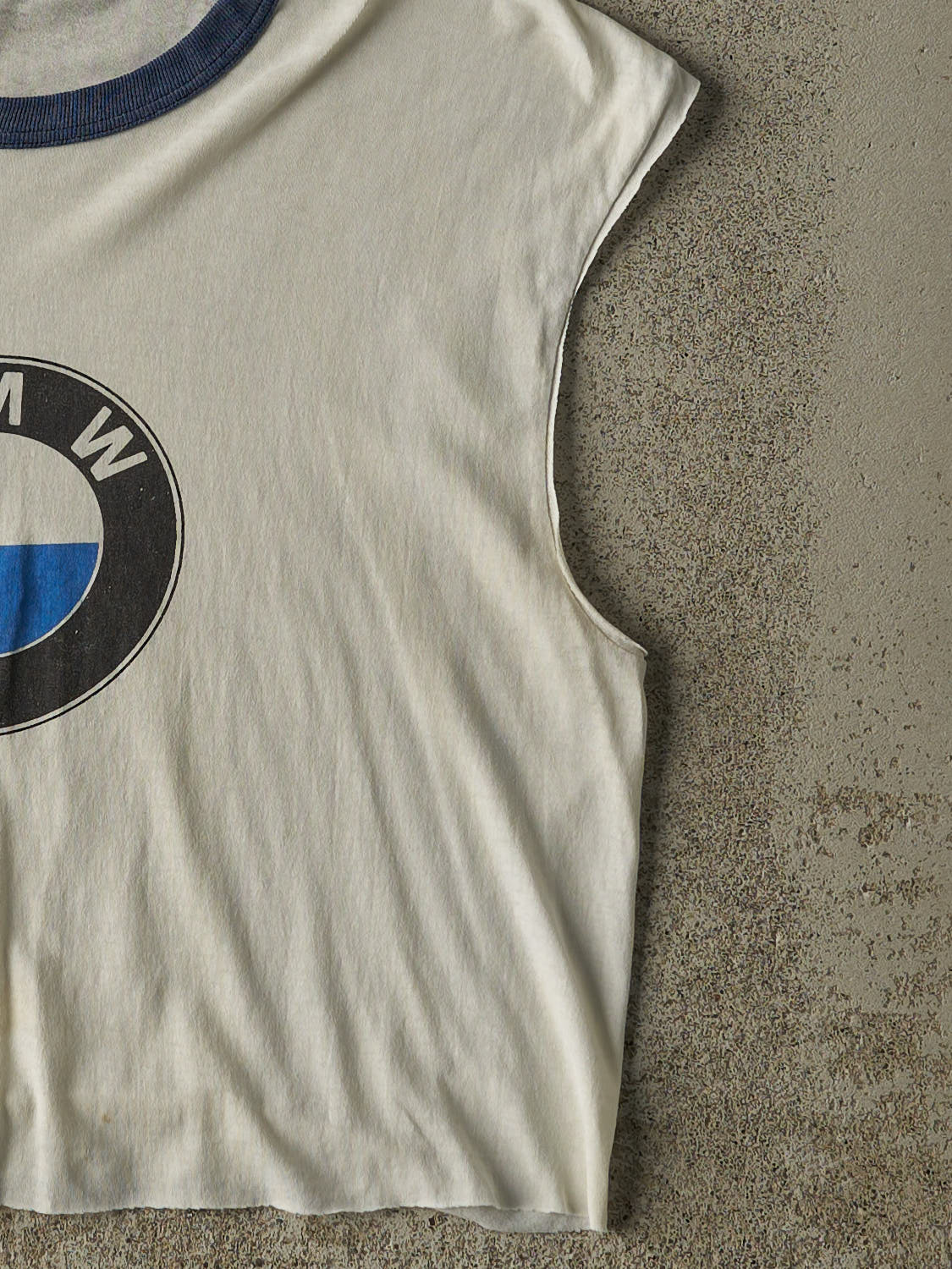 Vintage 90s White BMW Cut Off Cropped Tank (XS/S)