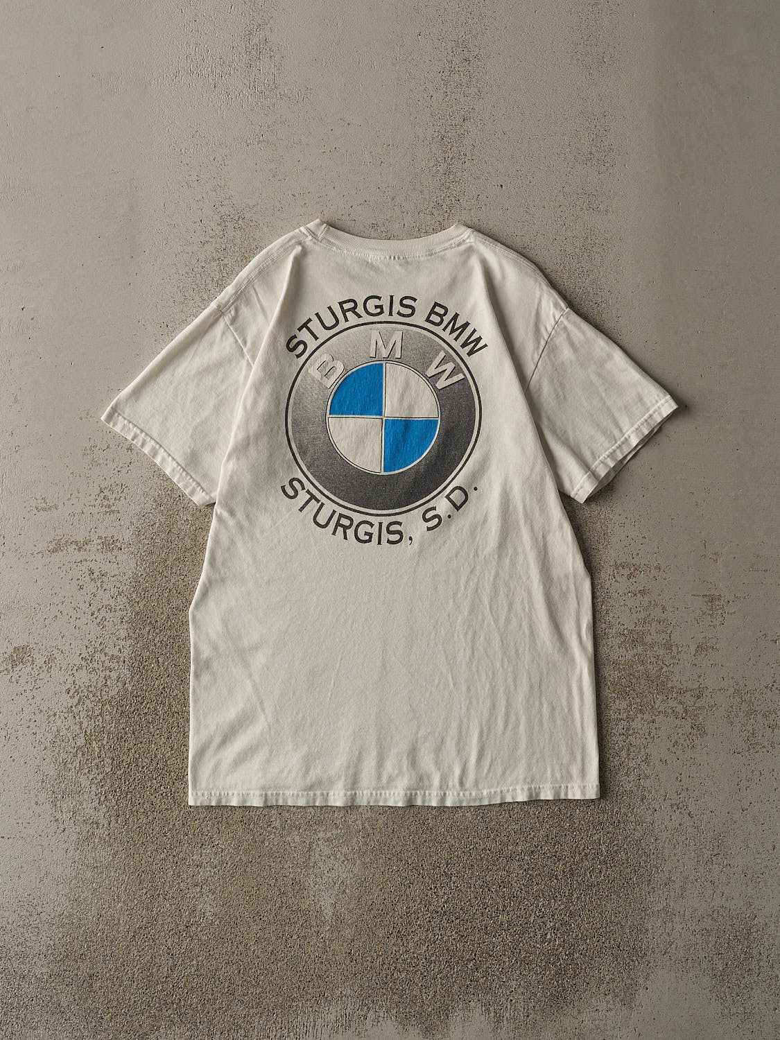 Vintage 90s White Sturgis BMW Tee (M/L)