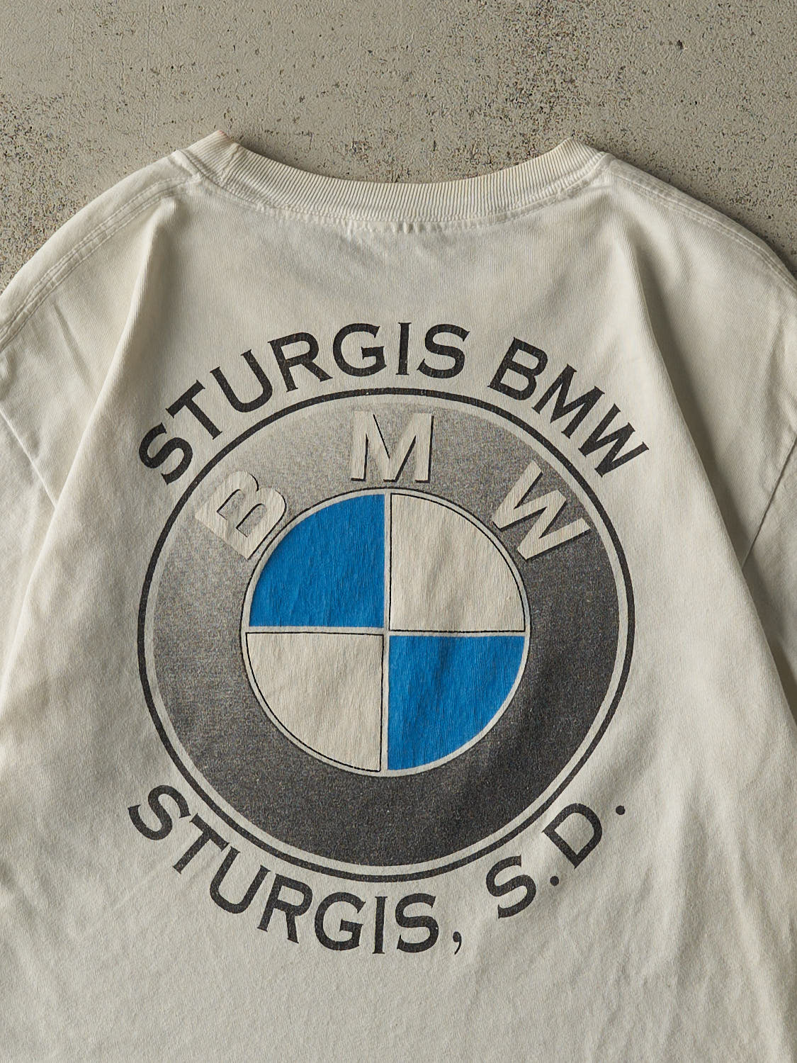 Vintage 90s White Sturgis BMW Tee (M/L)