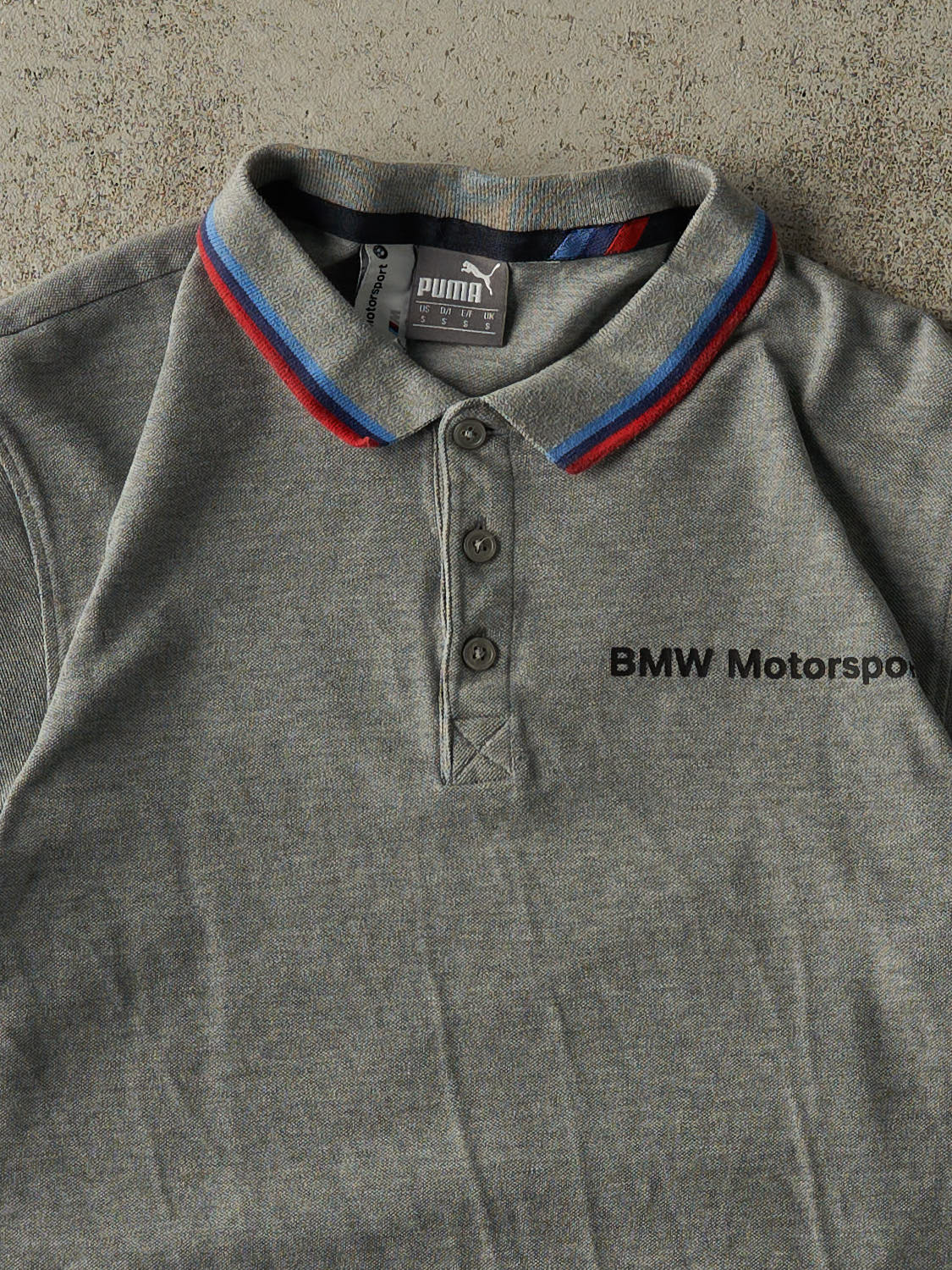 Vintage Y2K Grey BMW Motorsport Collared Quarter Button Tee (XS/S)