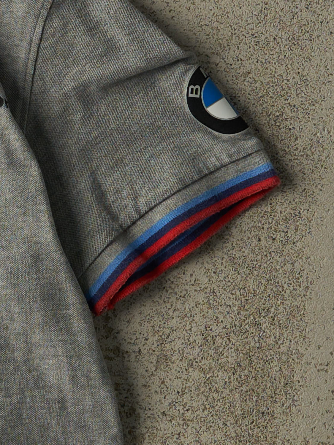 Vintage Y2K Grey BMW Motorsport Collared Quarter Button Tee (XS/S)