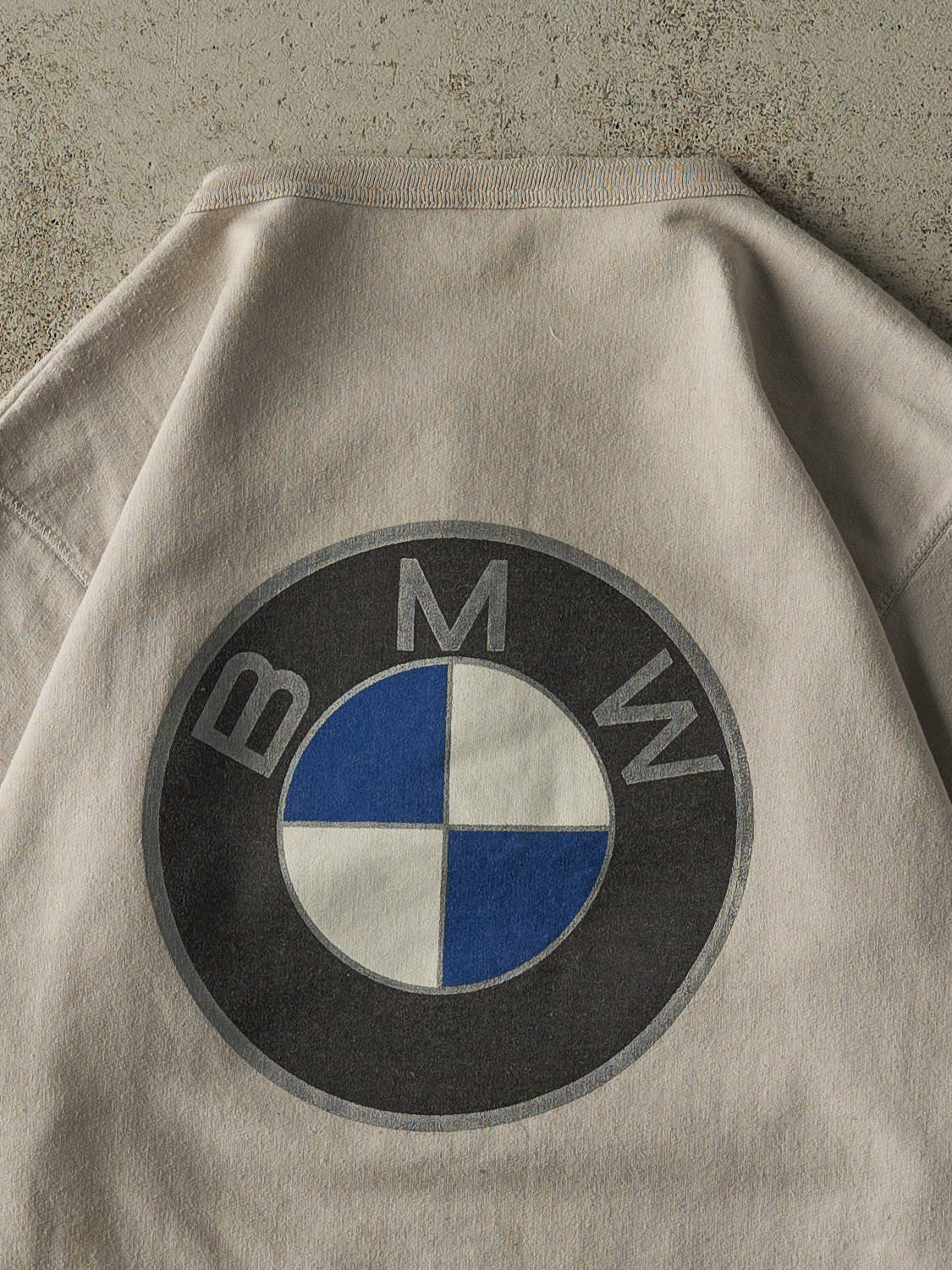 Vintage 90s Beige BMW Quarter Button Pullover Sweater (M/L)