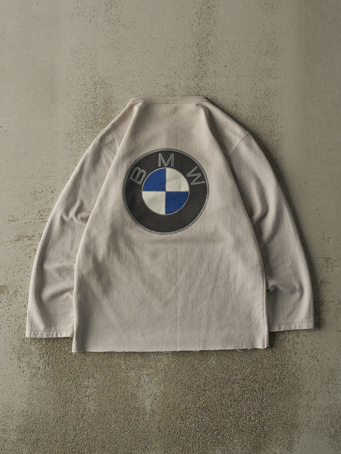 Vintage 90s Beige BMW Quarter Button Pullover Sweater (M/L)