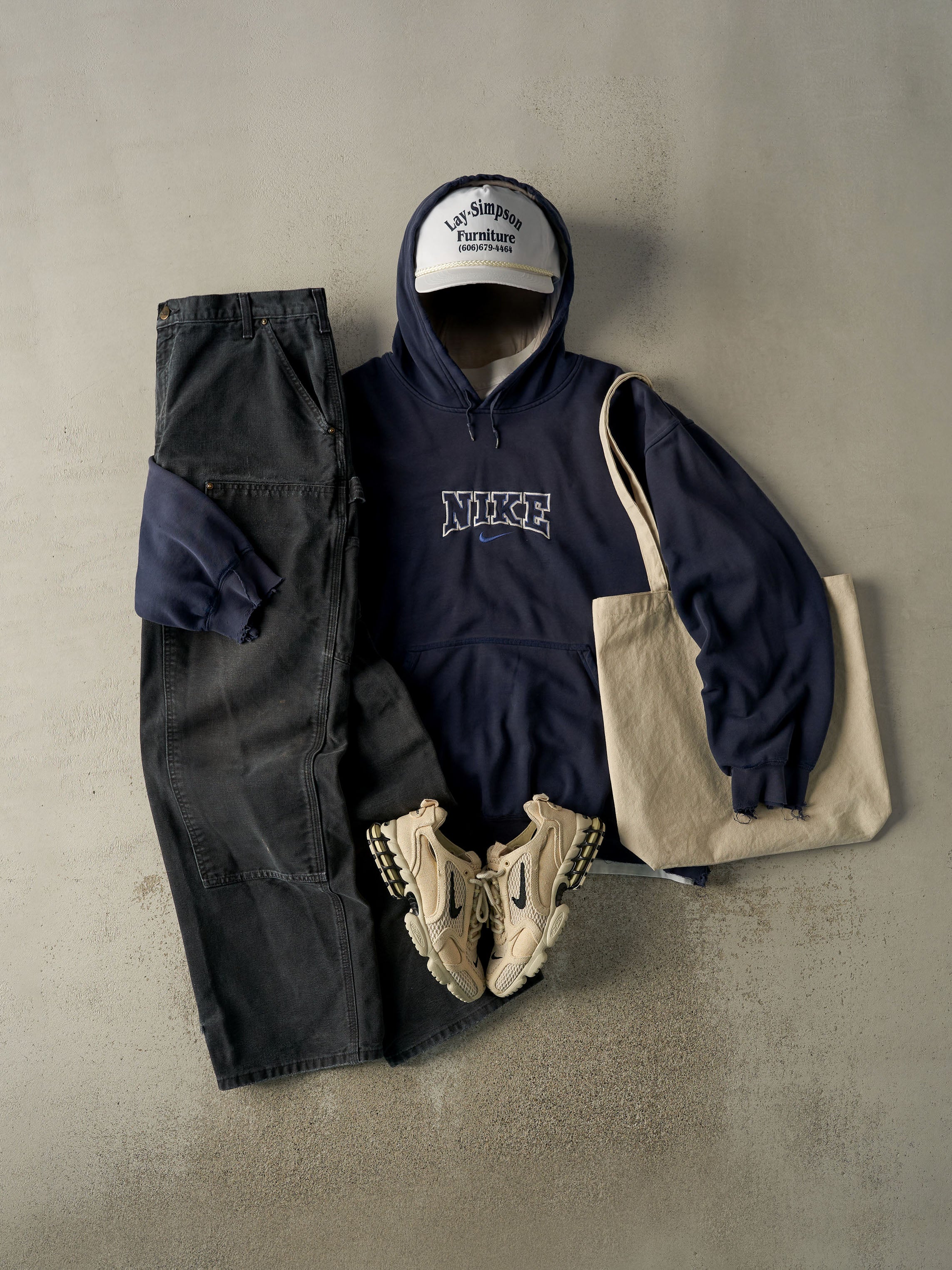 Vintage 90s Faded Black Carhartt Double Knee Carpenter Pants (36x31.5)