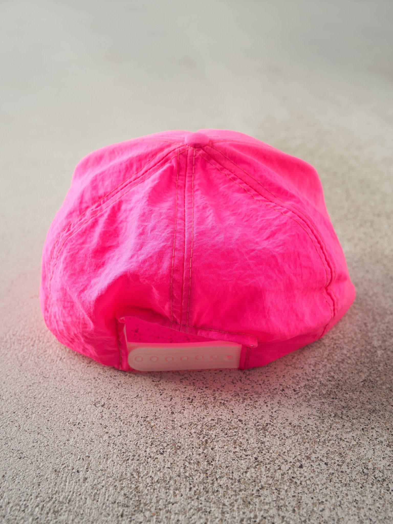 Vintage 80s Neon Pink White River Motor Inn Yukon Nylon Snapback