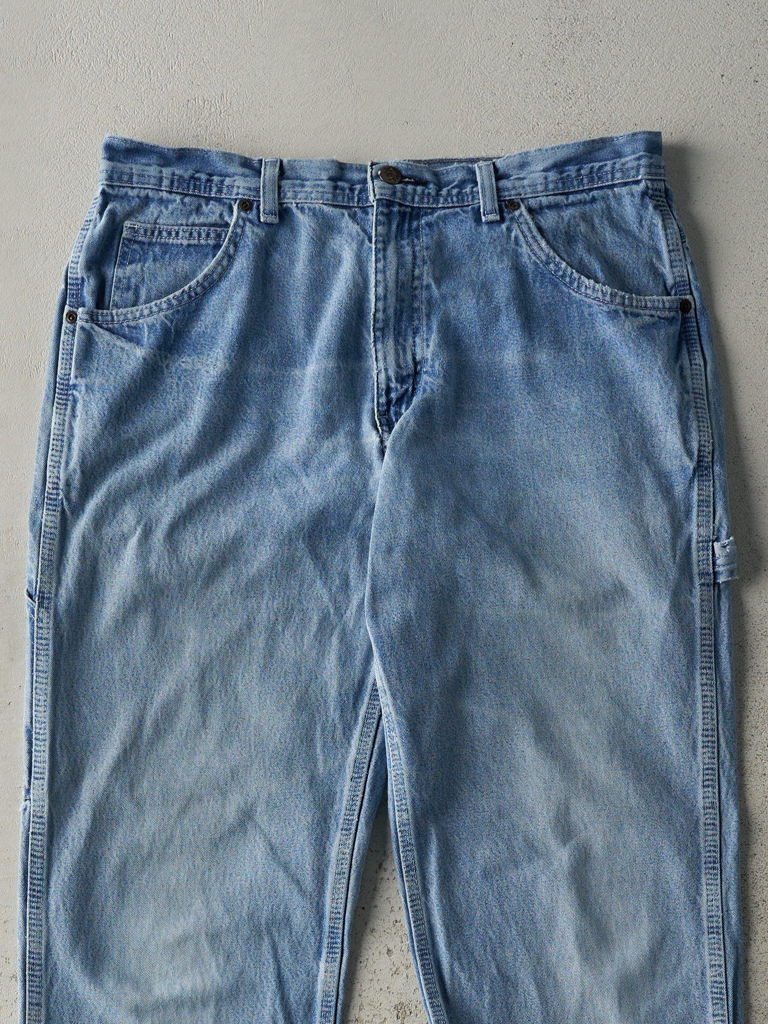 Vintage 90s Light Wash Key Apparel Carpenter Jeans (34x31.5)