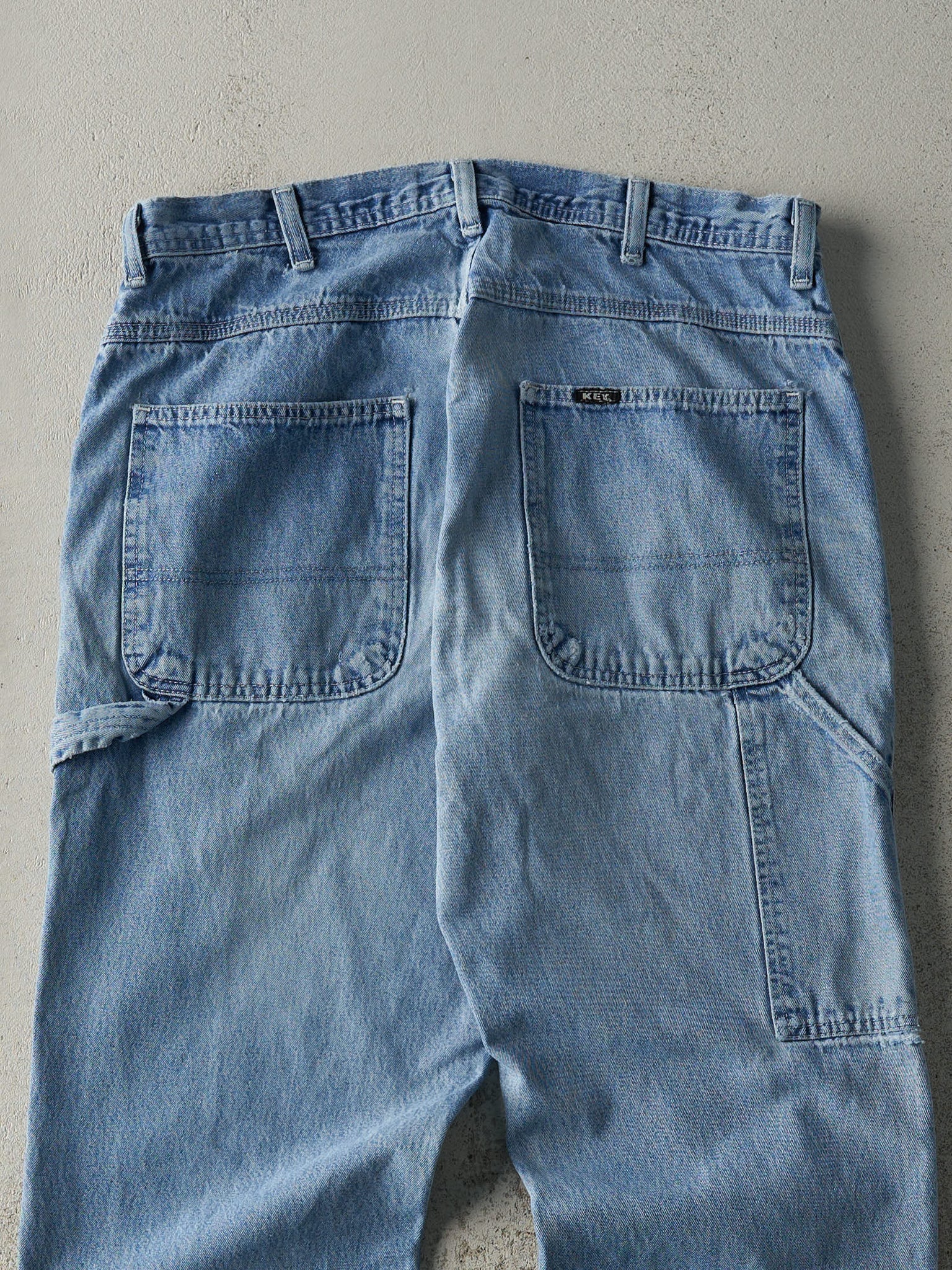 Vintage 90s Light Wash Key Apparel Carpenter Jeans (34x31.5)