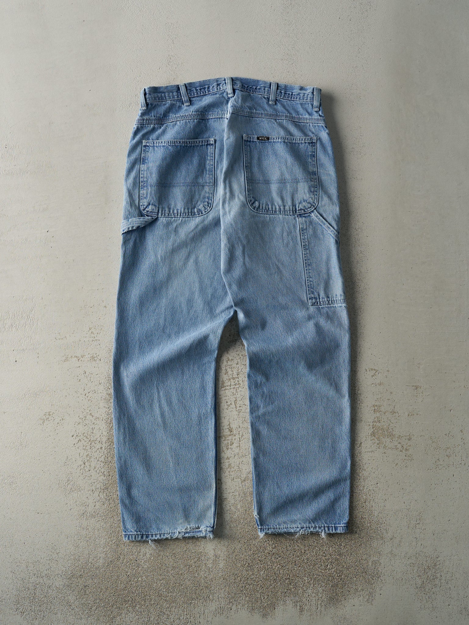 Vintage 90s Light Wash Key Apparel Carpenter Jeans (34x31.5)