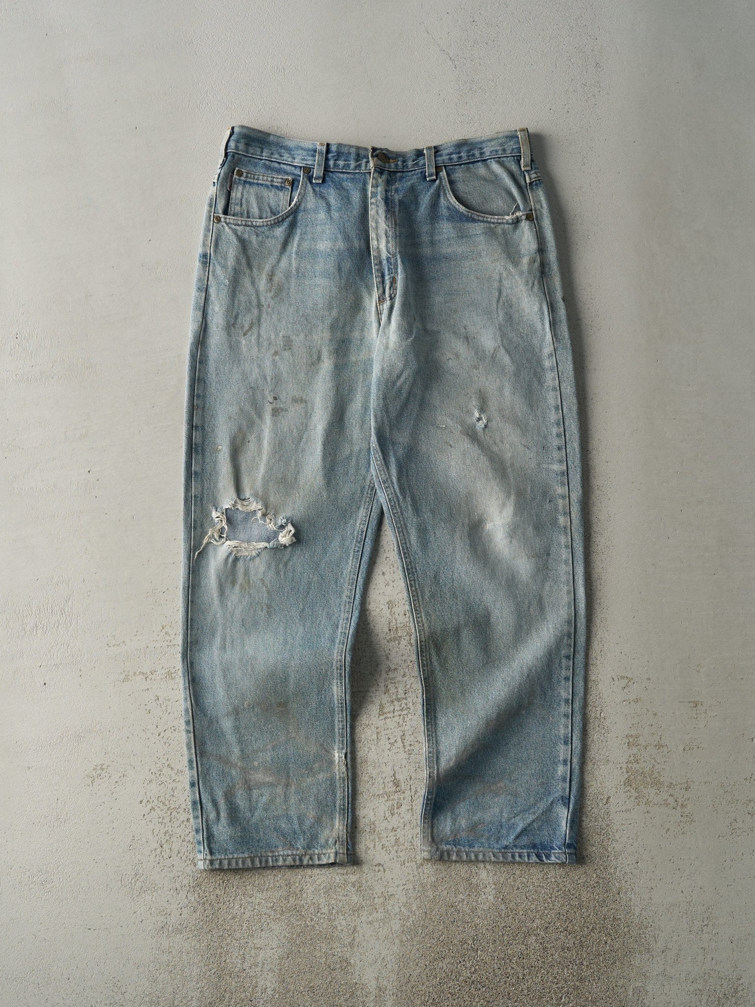 Vintage 90s Light Wash Carhartt Jeans (35.5x30)