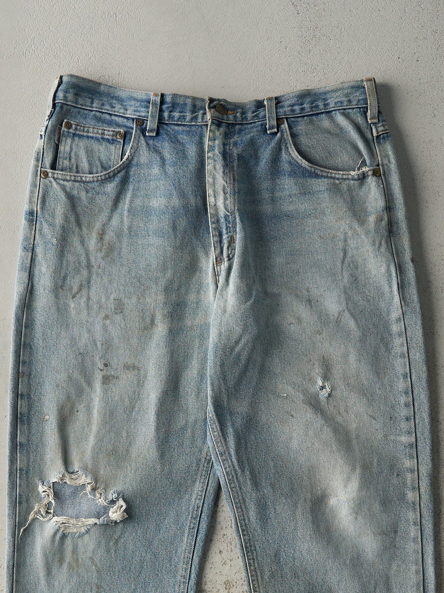 Vintage 90s Light Wash Carhartt Jeans (35.5x30)