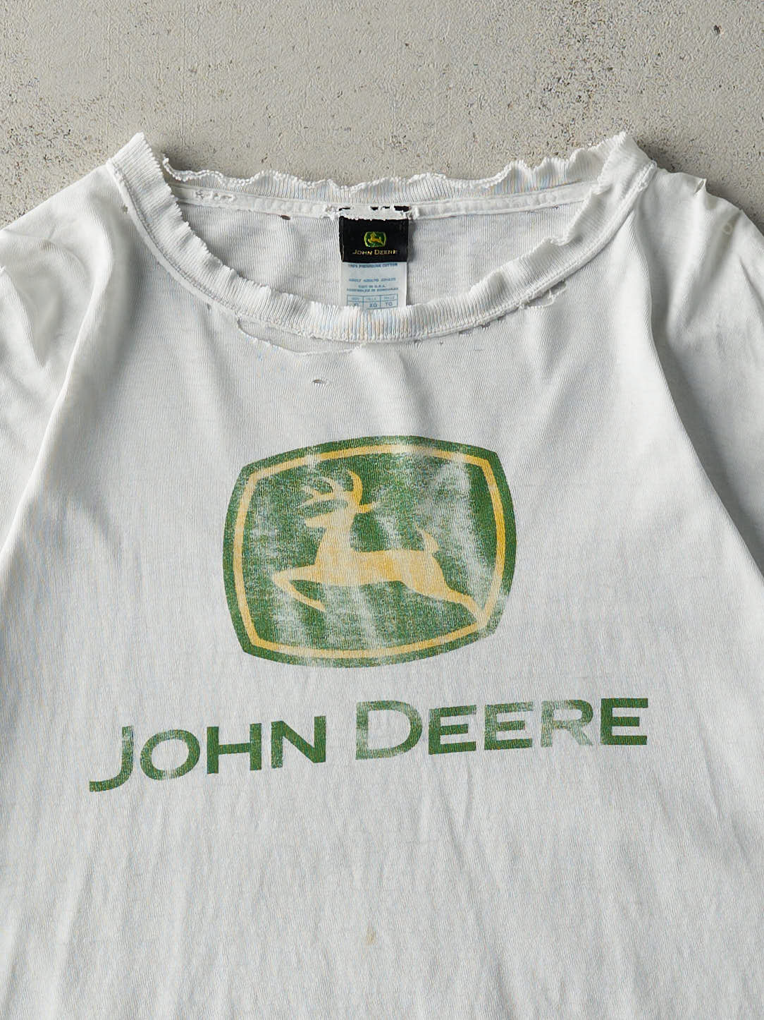 Vintage Y2K White John Deere Tee (L)
