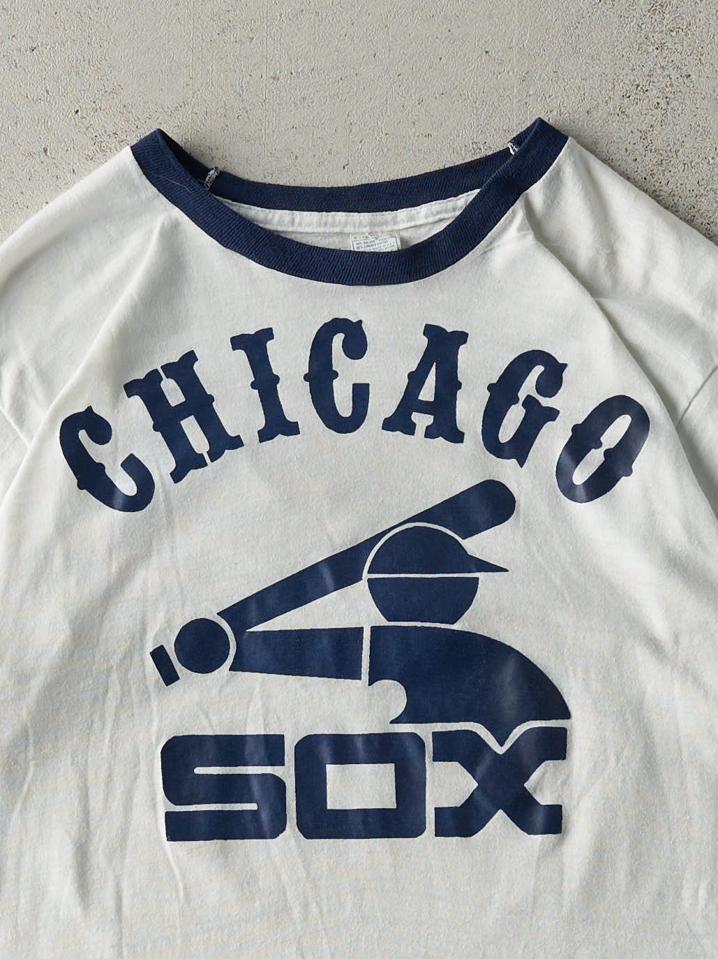 Vintage 80s White Chicago White Sox Ringer Tee (S/M)