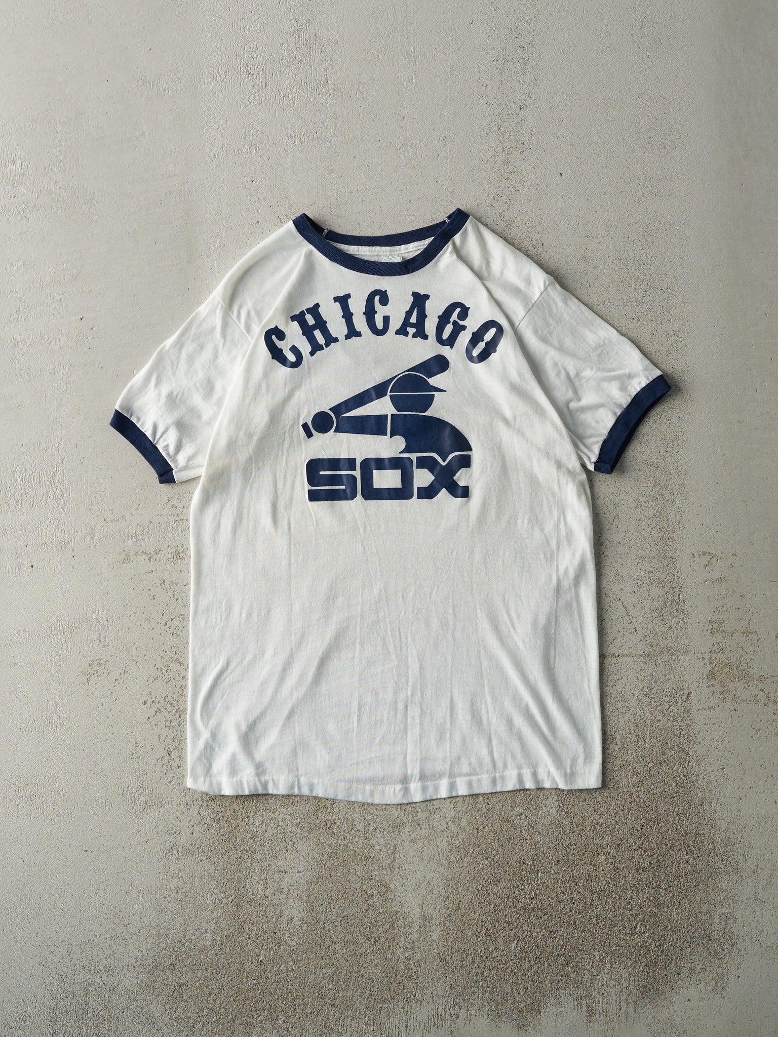 Vintage 80s White Chicago White Sox Ringer Tee (S/M)