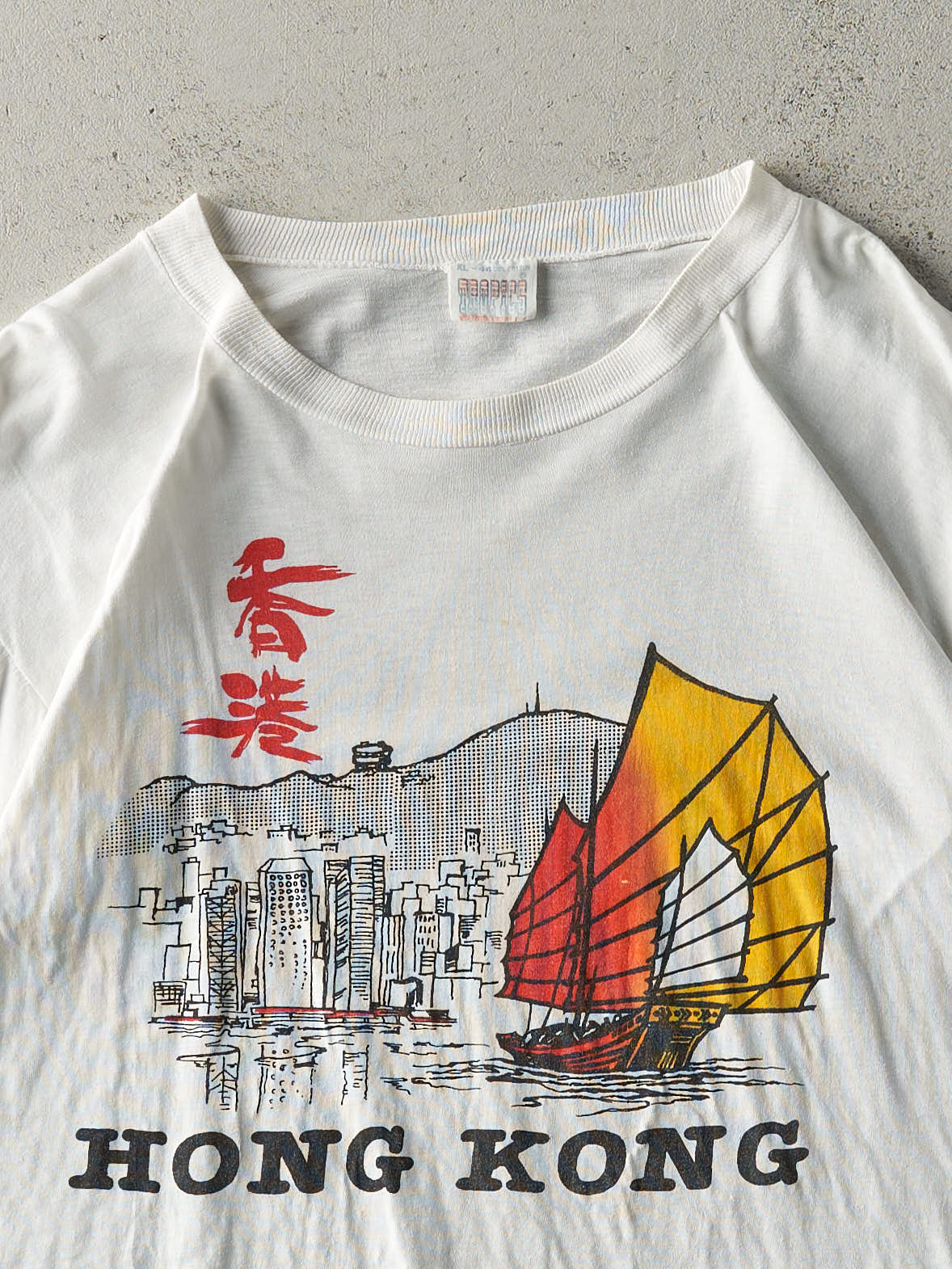 Vintage 90s White Hong Kong Single Stitch Tee (M)
