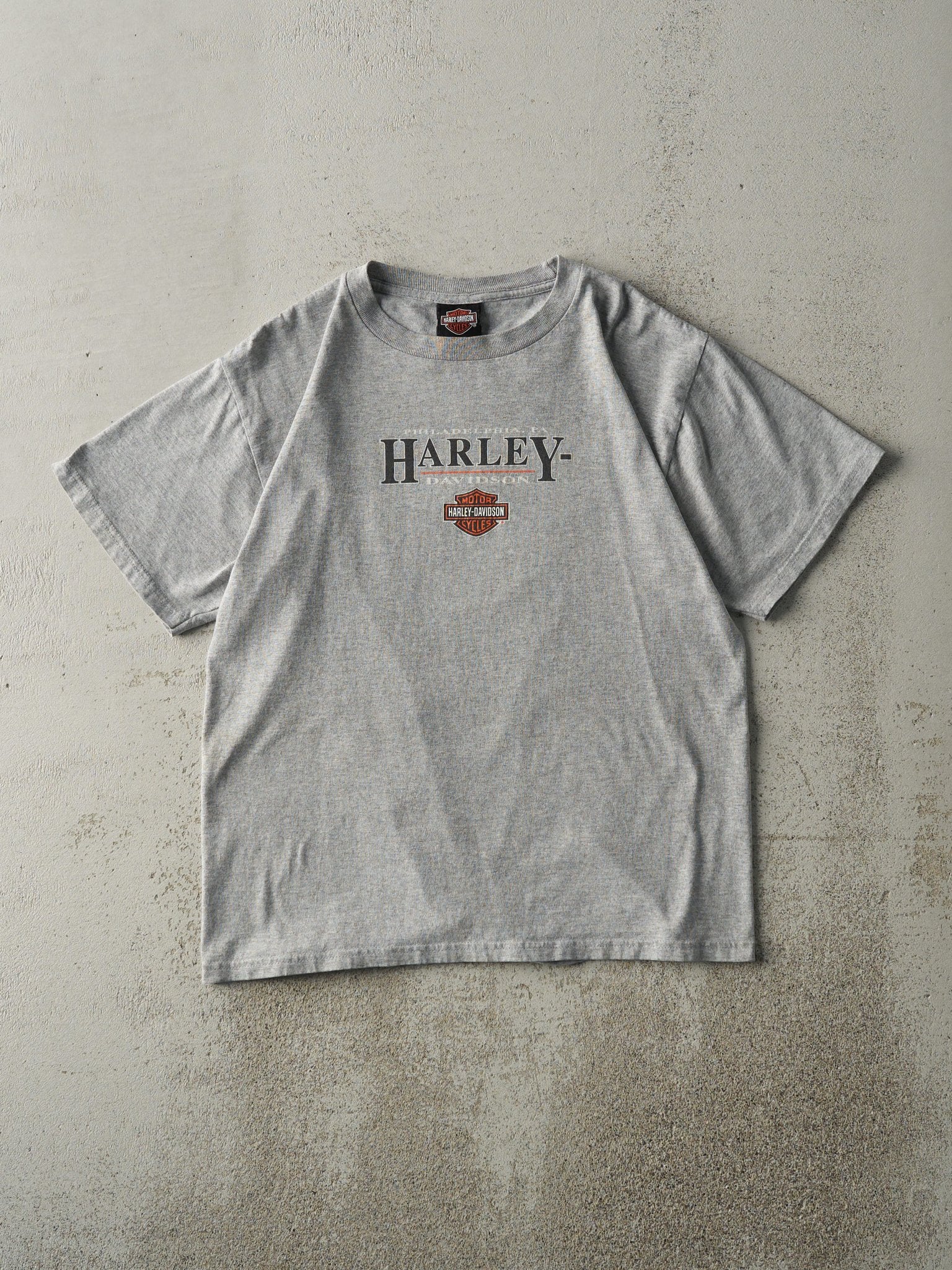 Vintage 07' Grey Philadelphia PA Harley Davidson Tee (M)