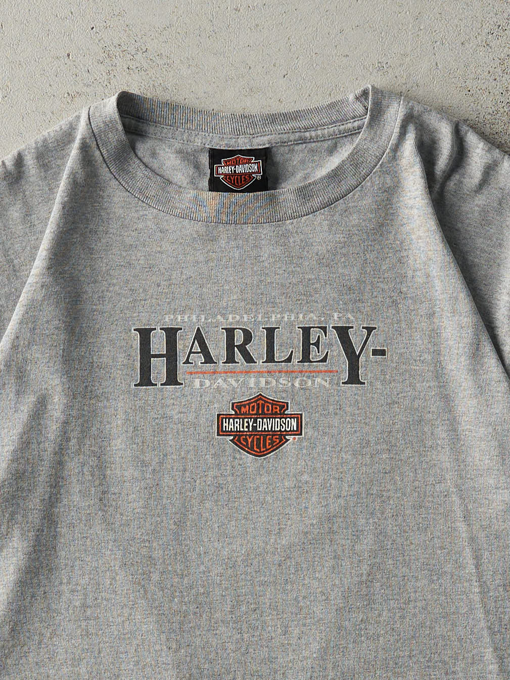 Vintage 07' Grey Philadelphia PA Harley Davidson Tee (M)