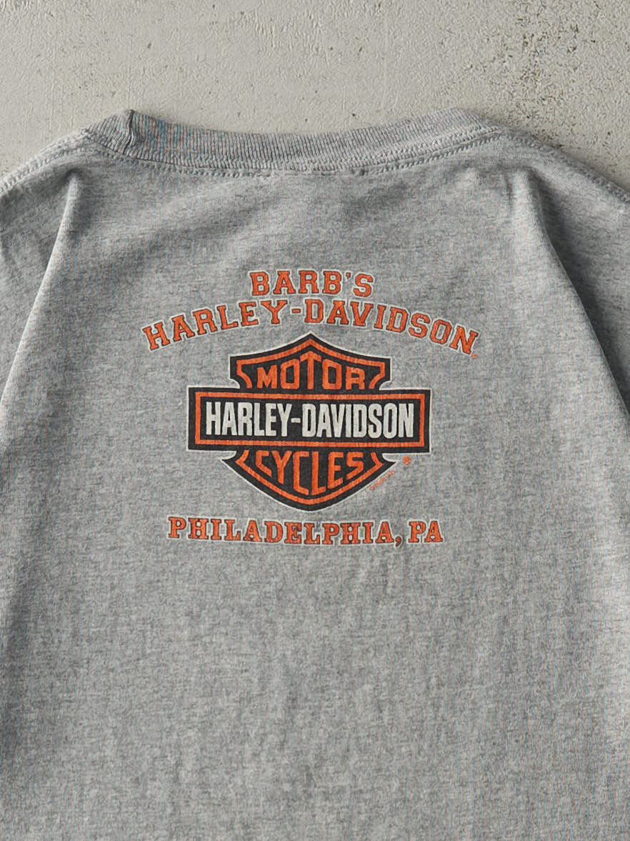 Vintage 07' Grey Philadelphia PA Harley Davidson Tee (M)