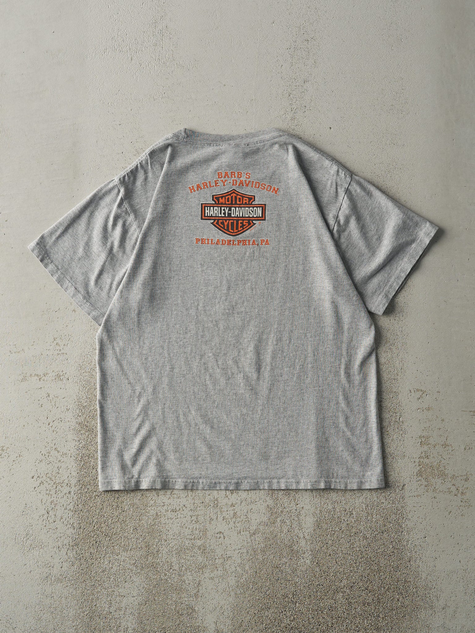 Vintage 07' Grey Philadelphia PA Harley Davidson Tee (M)