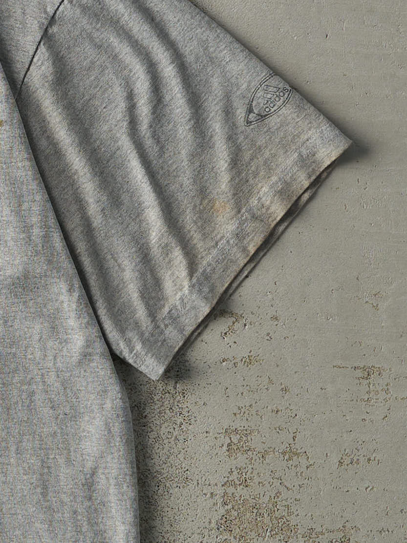 Vintage 90s Grey Adidas Logo Tee (L/XL)