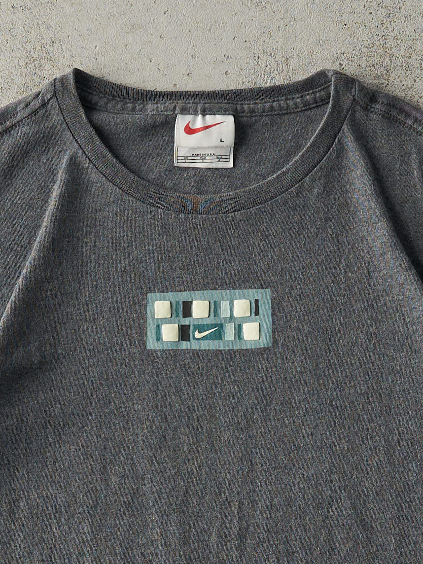 Vintage 90s Charcoal Grey Nike Tee (M)