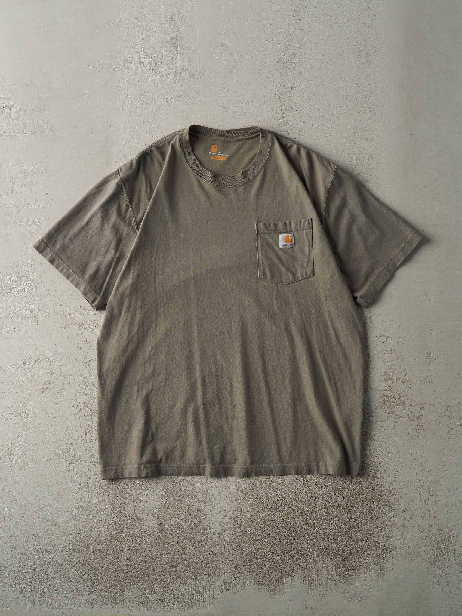Vintage Y2K Green Carhartt Pocket Tee (L/XL)